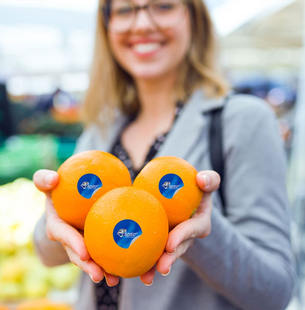 Etiquetas autoadesivas para frutas